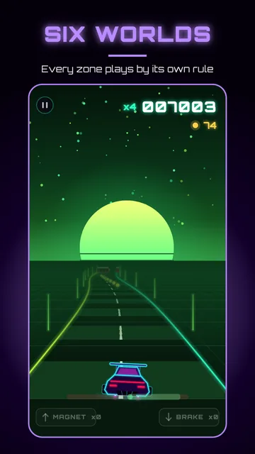 Endless mode in the green Acid zone with an x4 multiplier